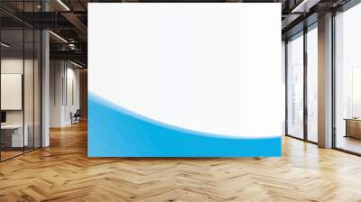 Abstract white wallpaper with curvy bottom border Wall mural