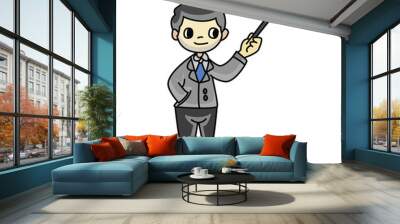 cartoon businessman 3 Wall mural