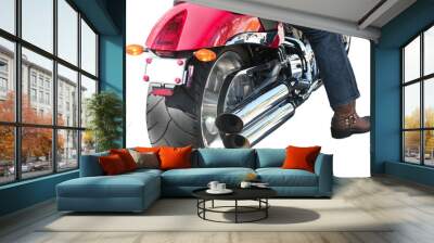 Pink Motorcycle Fun Wall mural