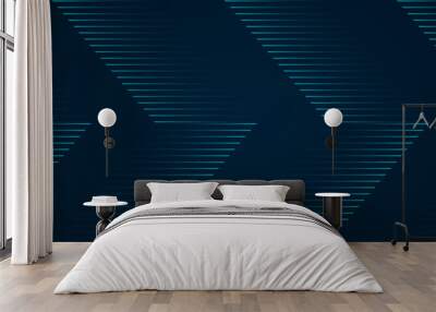 Abstract futuristic blue line geometric modern background Wall mural