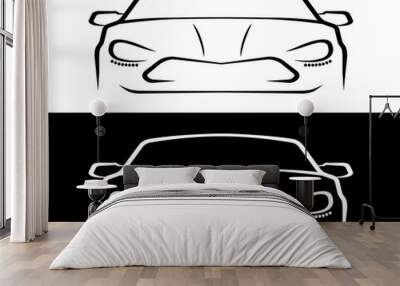 Car design silhouettes – vector Wall mural