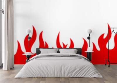 Flame on a white background. Vector illustration for design - vector Wall mural