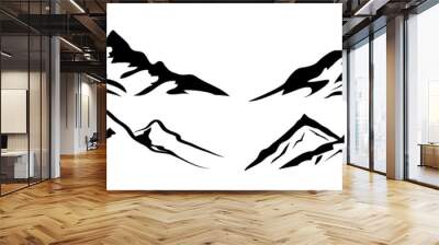 Set mountain ridge with many peaks - stock vector Wall mural