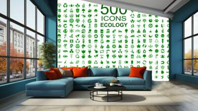 set of 500 ecology icons – stock vector Wall mural