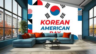 Korean American Day. January 13. Poster, card, banner, background, T-shirt design.  Wall mural