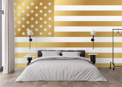 United States golden flag Wall mural