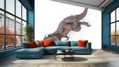 dinosaur monster is down on the flor on white background Wall mural