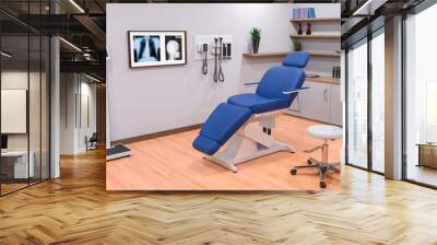 doctor office or examination room in a hospital  blue chair x ray view. Medical healthcare background. Wall mural