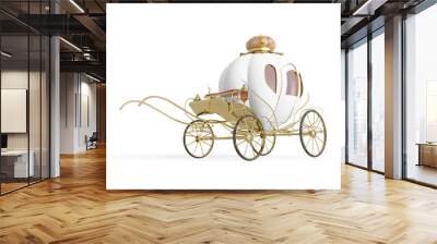 fantasy carriage in a cool way on white background Wall mural