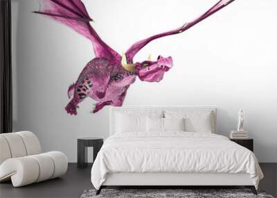 green dragon cartoon in a white background Wall mural