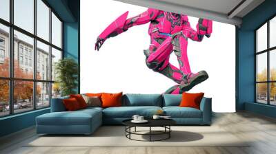 mega alien is jumping in action Wall mural