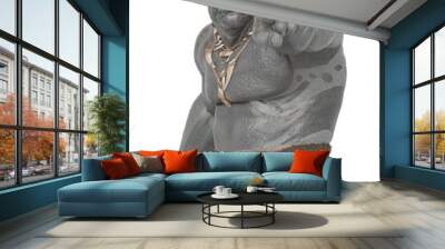 ogre beasty want you in white background Wall mural