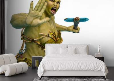 orc warrior lady is running to stop the war Wall mural