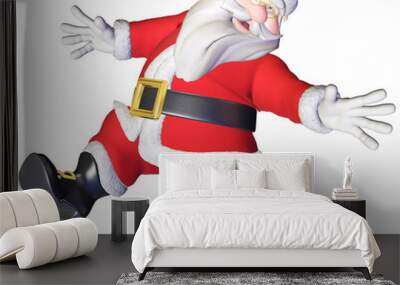 santa walking with style Wall mural