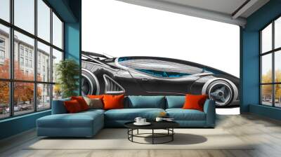 super car from future no brand in a white background Wall mural