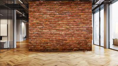 grunge brick wall, old brickwork panoramic view Wall mural