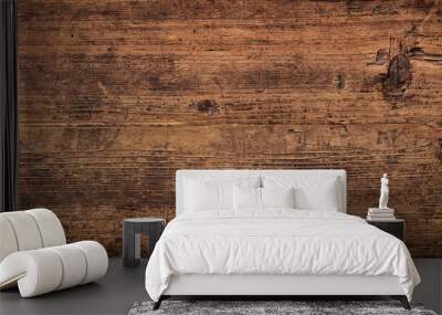 rustic wood texture with natural pattern as background. Wall mural