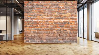 Vintage masonry. red brick wall, background for design Wall mural