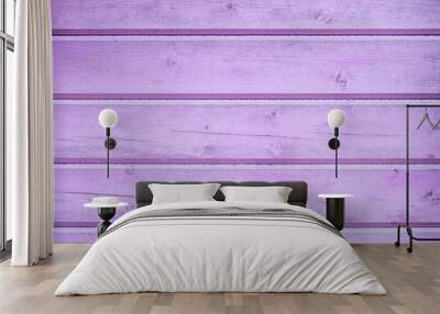 Wood background texture with purple Wall mural