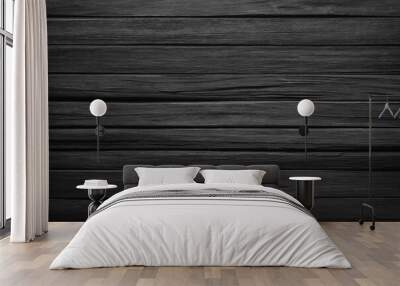 wood texture. black wood background, dark table texture Wall mural