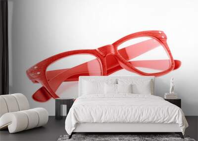 Pair of optical glasses isolated Wall mural