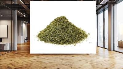 Pile of dried dill seasoning isolated Wall mural