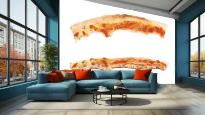 Pizza crust isolated Wall mural