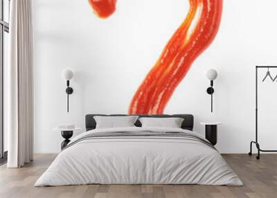 Question mark made of sauce Wall mural