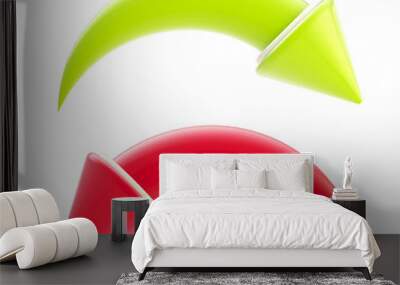 Redo and undo arrow icons isolated Wall mural