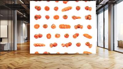 Ripe red beef tomato isolated Wall mural