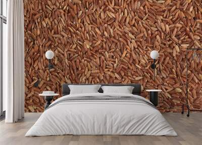 Surface coated with the brown rice grains Wall mural