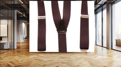 Suspenders isolated on white Wall mural