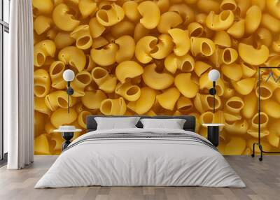 Group of Pipe rigatte shape of italian pasta as background banner Wall mural