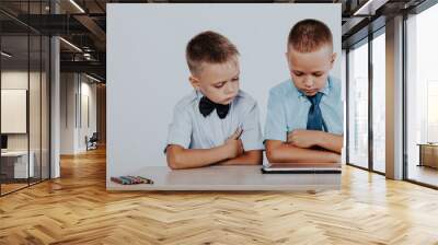 boys learn lessons Internet Tablet Wall mural