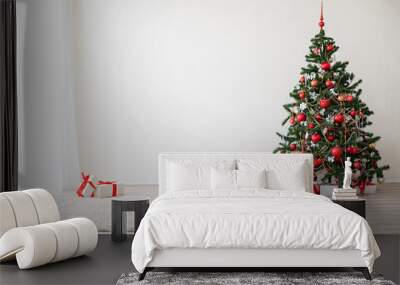 new year Christmas tree presents Wall mural