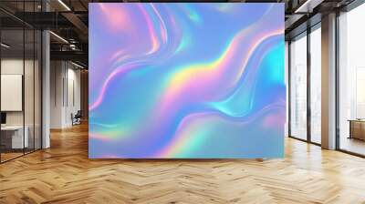 Abstract holographic iridescent background Wall mural