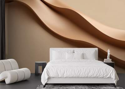 Abstract wave with smooth curves Wall mural