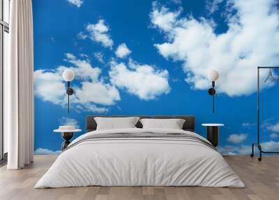 Blue cloudy sky abstract background. Wall mural