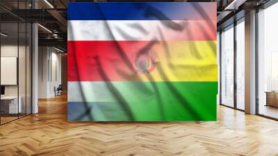 Costa Rica and Bolivia state flag international relations BOL CRI Wall mural