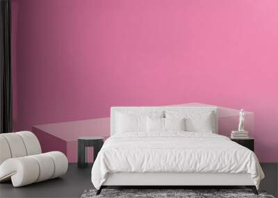 Empty product display with two square pink platforms Wall mural