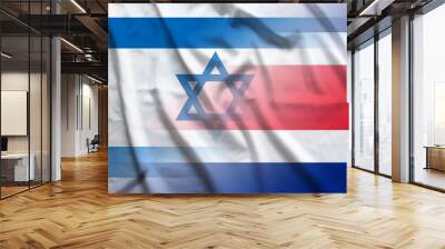 Israel and Costa Rica national flag international negotiation CRI ISR Wall mural