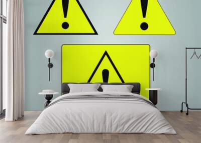 vector set of warning signs Wall mural