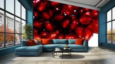 bright pomegranate seeds Wall mural