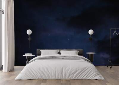 Stars in the night sky bring the clouds together Wall mural