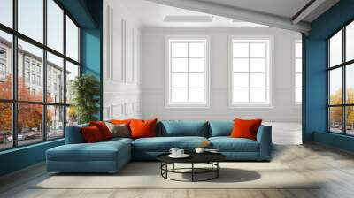 Interior empty room 3D rendering Wall mural