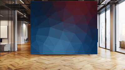 Dark Blue, Red vector abstract polygonal cover. Wall mural