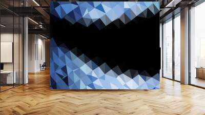 Dark BLUE vector low poly cover. Wall mural