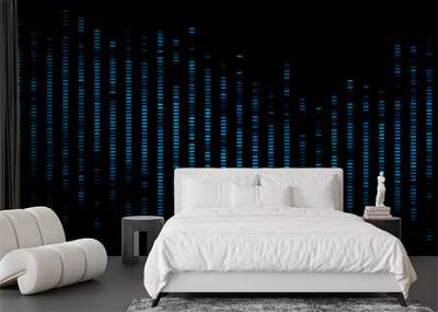 Dark BLUE vector template with repeated sticks. Wall mural