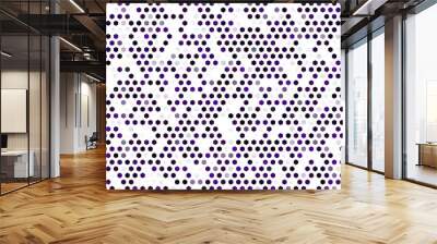 Dark Purple vector background with hexagons. Colorful hexagons on white backdrop. Pattern for ads, leaflets. Wall mural