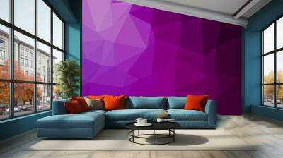 Dark Purple vector blurry triangle template. Wall mural